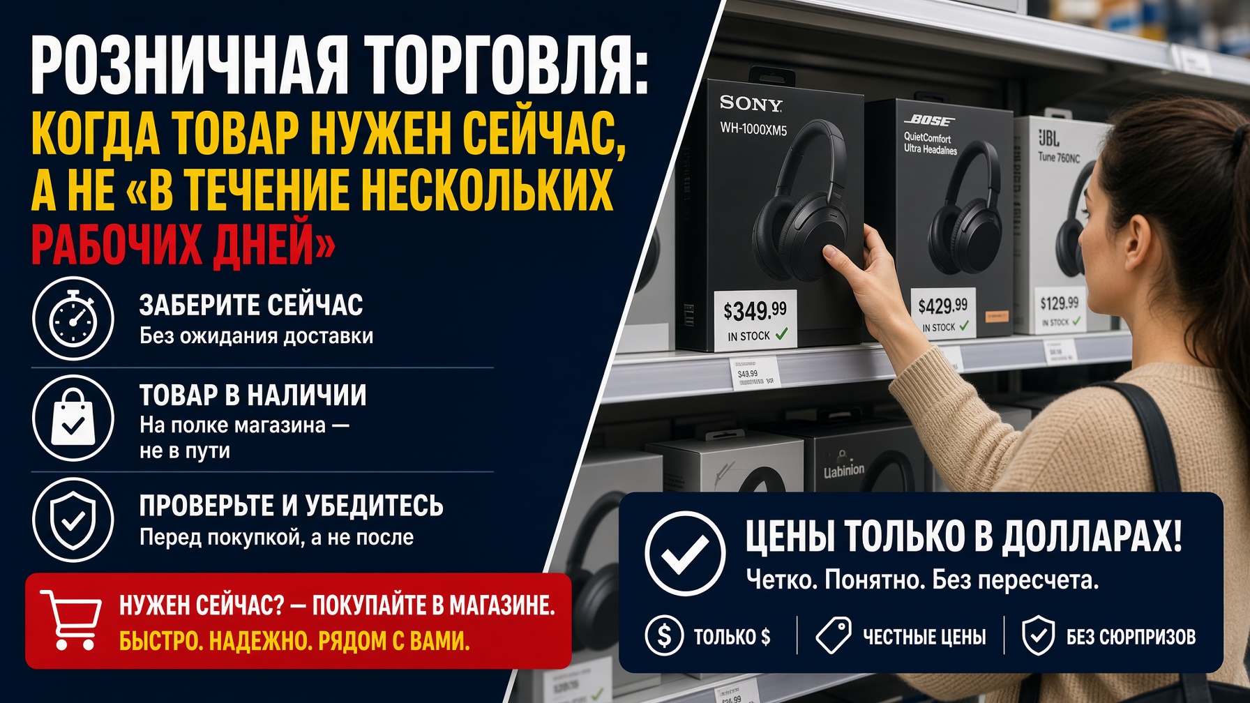 Розничная торговля: когда товар нужен сейчас, а не «в течение нескольких рабочих дней»