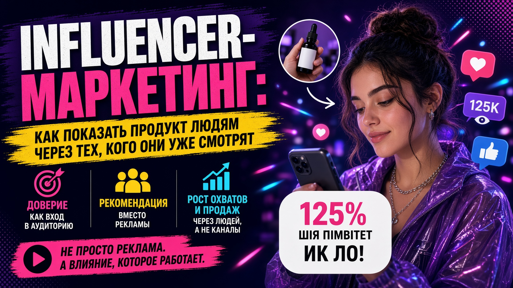Influencer-маркетинг: как показать продукт людям через тех, кого они уже смотрят