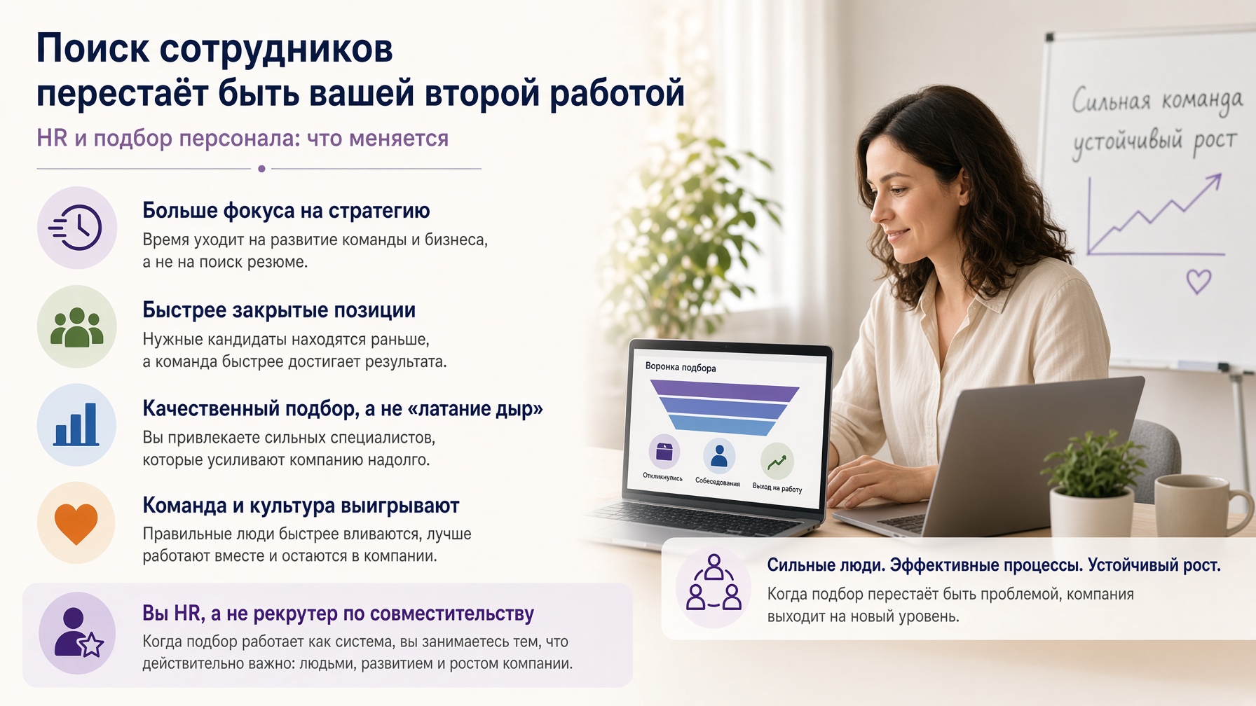 HR и подбор персонала: что меняется, когда поиск сотрудников перестаёт быть вашей второй работой