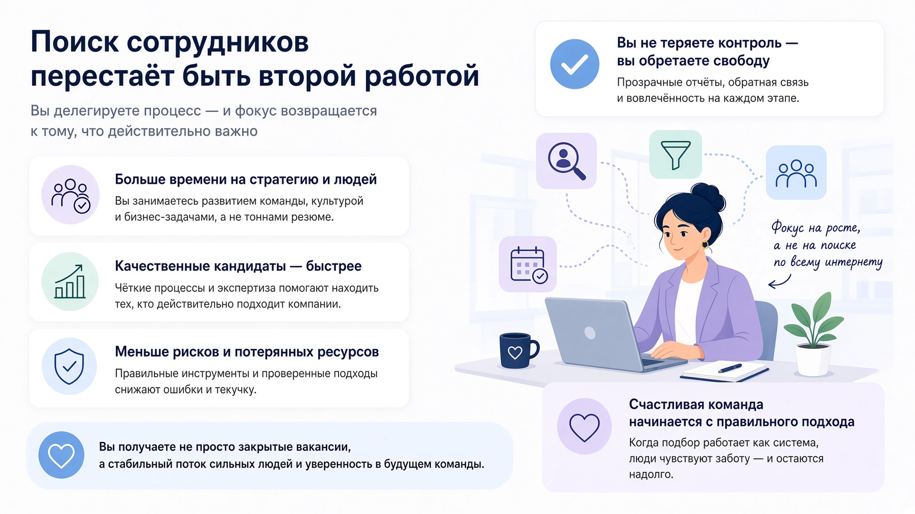 HR и подбор персонала: что меняется, когда поиск сотрудников перестаёт быть вашей второй работой