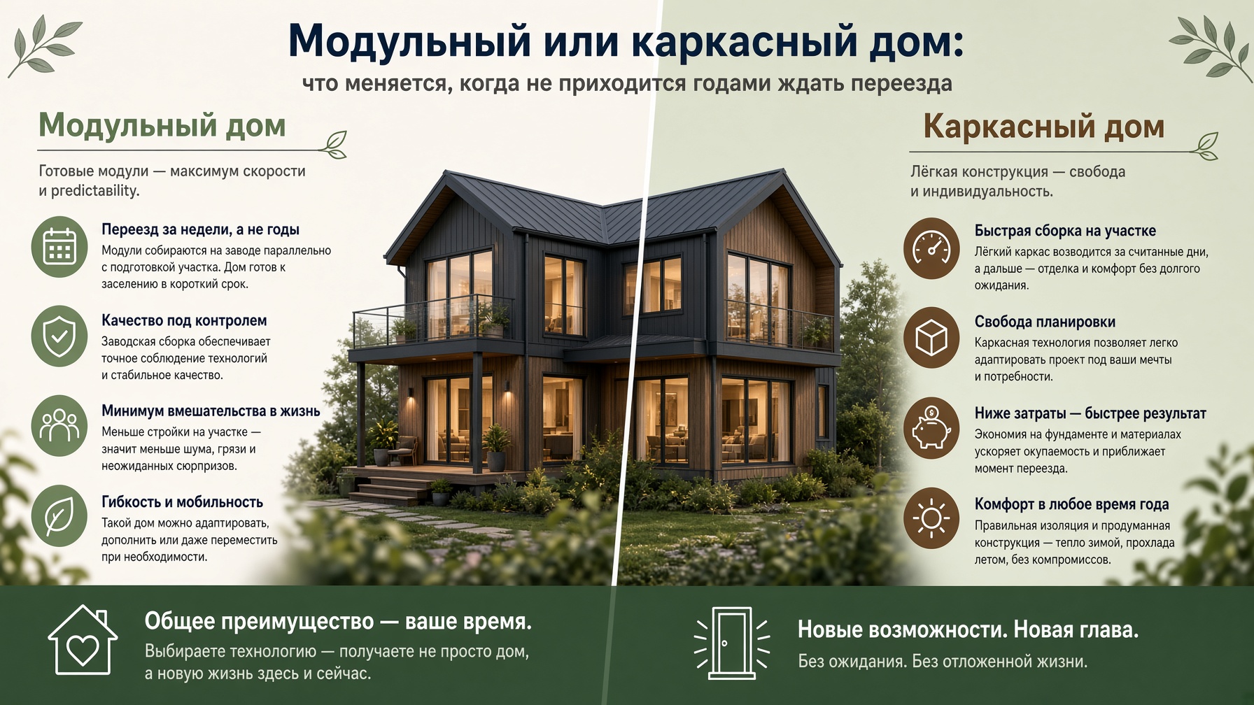 Модульный или каркасный дом: что меняется, когда не приходится годами ждать переезда