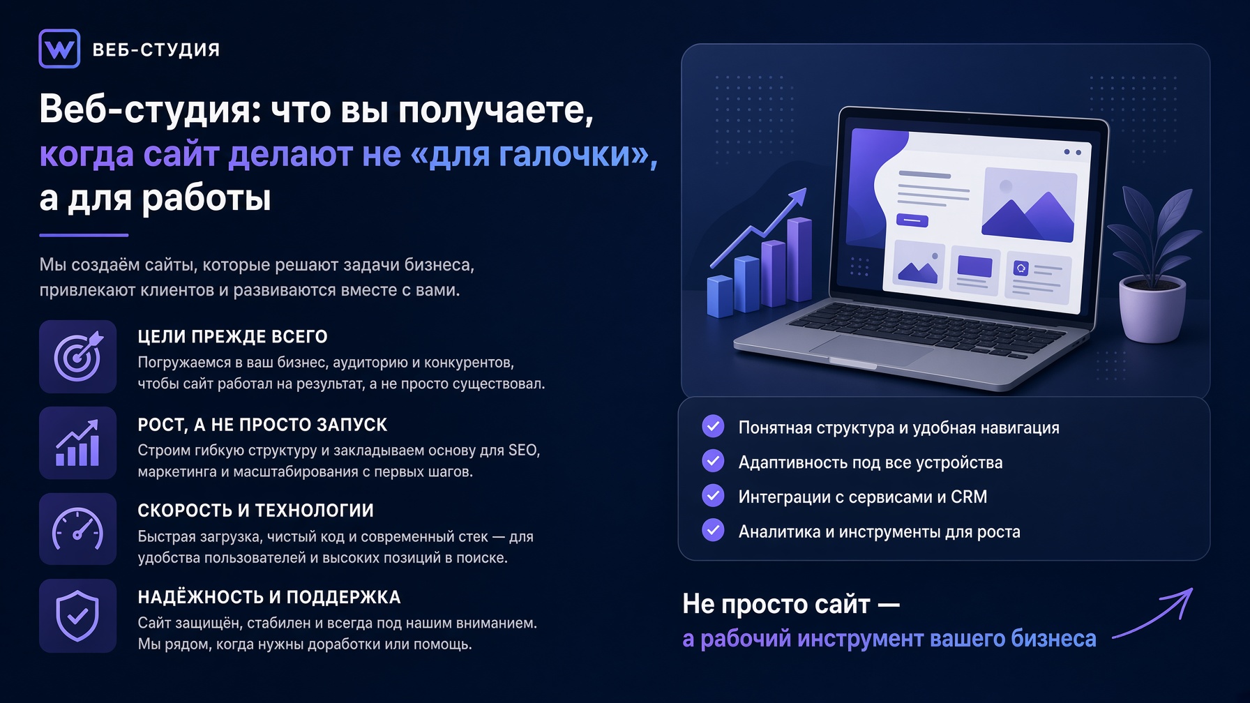 Веб-студия: что вы получаете, когда сайт делают не «для галочки», а для работы