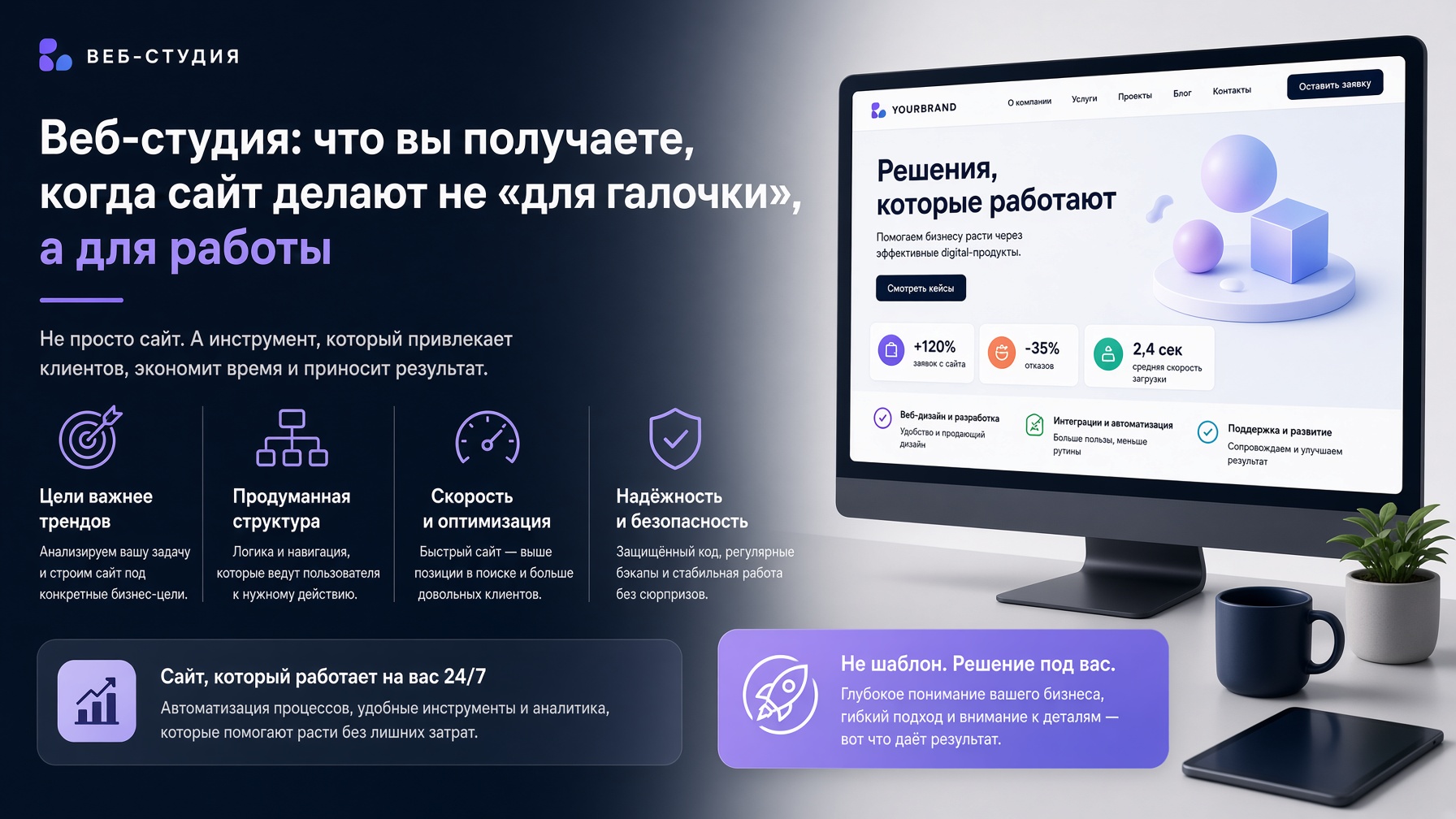 Веб-студия: что вы получаете, когда сайт делают не «для галочки», а для работы